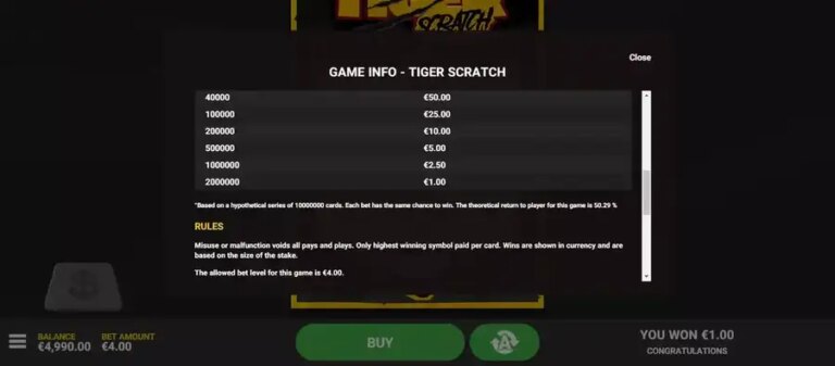Tiger Scratch
