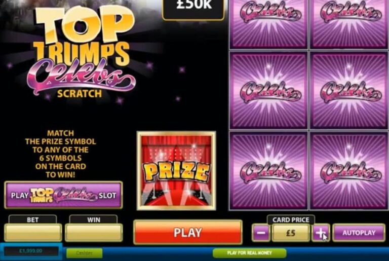 Top Trumps Celebs Scratch