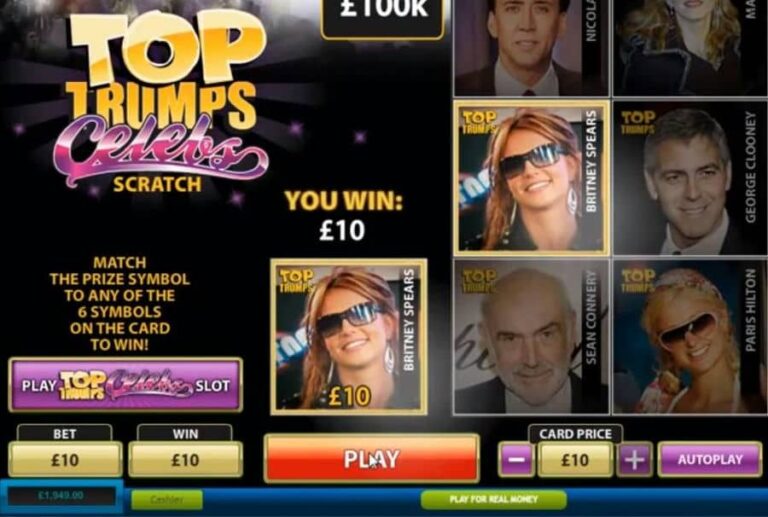 Top Trumps Celebs Scratch