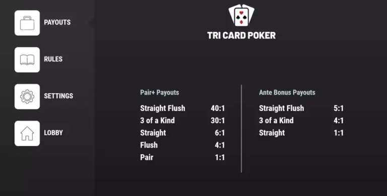 Tri Card Poker (Woohoo)