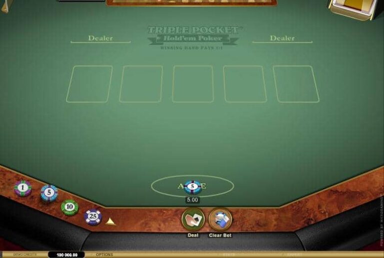 Triple Pocket Hold’em Poker (Microgaming)