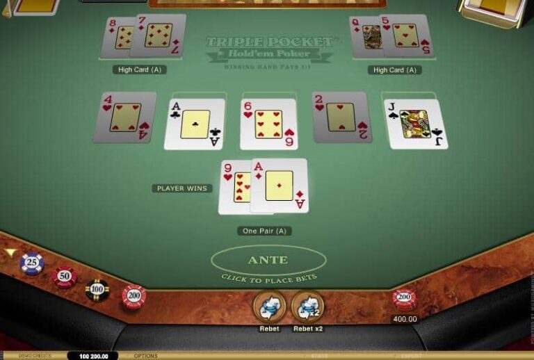 Triple Pocket Hold’em Poker (Microgaming)