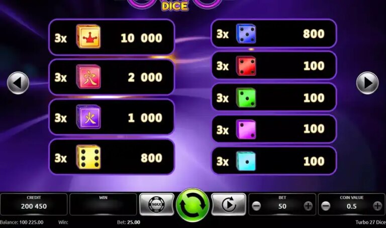 Turbo 27 Dice