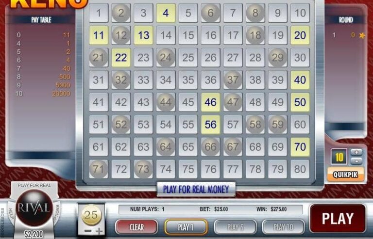 Vegas Jackpot Keno