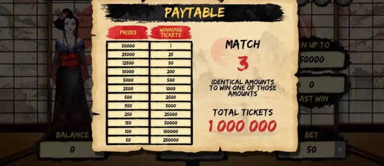 Way of the Warrior Scratchcard
