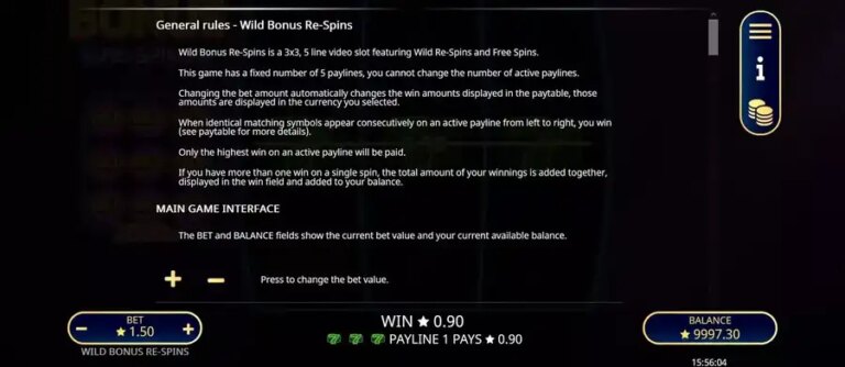 Wild Bonus Re-Spins
